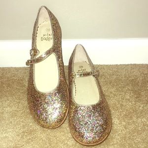 Mini Boden, glitter Mary Jane flats, size 39 (US8)